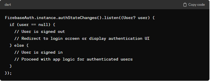 Handle User State Changes